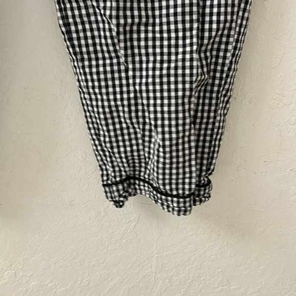 Love by GAP Gingham Black White Check Straight Leg Baggy Pull On Lounge Pants S - Picture 4 of 6